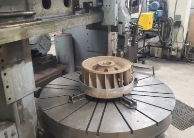 Bronze francis turbine at Fabrication and Machine Shop in Dickinson County, Upper Michigan