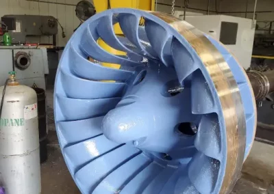 Bronze francis turbine at Fabricating Machining & Repair