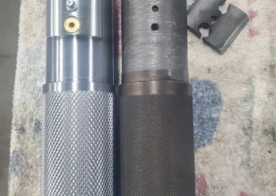 new part with no prints next to old part at FMR Iron Mountain, MI